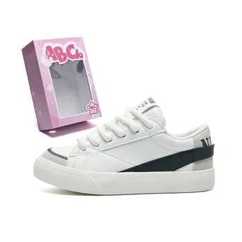Кроссовки ABCIO Skateboarding Shoes Unisex Low-top, белый/черный