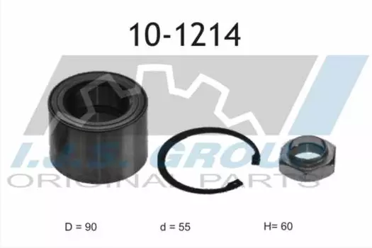 к-кт подшипника ступицы! передней =1800kg\ Peugeot Boxer, Fiat Ducato 2.0-3.0D/HDi 04>