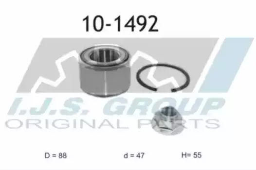 к-кт подшипника ступицы! передней\ Mazda BT-50 2.5 06>/B-Serie 2.2-2.5 02> 10-1492 IJS
