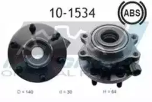 к-кт подшипника ступицы! передней\ Nissan Pathfinder 2.5-4.0 05> 4WD 10-1534 IJS
