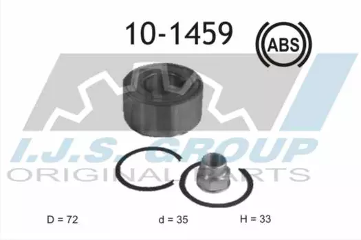 к-кт подшипника ступицы! передней\ Opel Corsa D 06> 101459 IJS