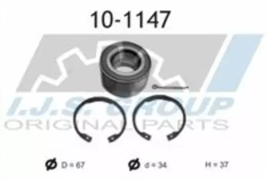 к-кт подшипника ступицы! передней\ Opel Corsa С 00> 10-1147 IJS
