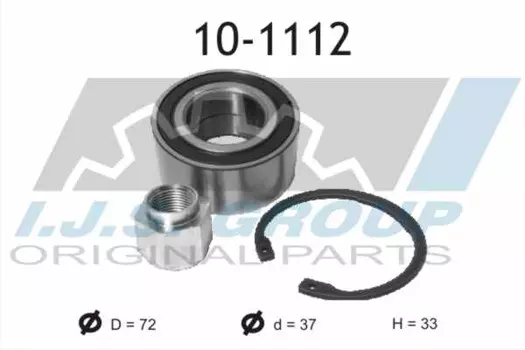 к-кт подшипника ступицы! передней\ Peugeot 306/106/206, CitroenXsara/C3 98> 10-1112 IJS