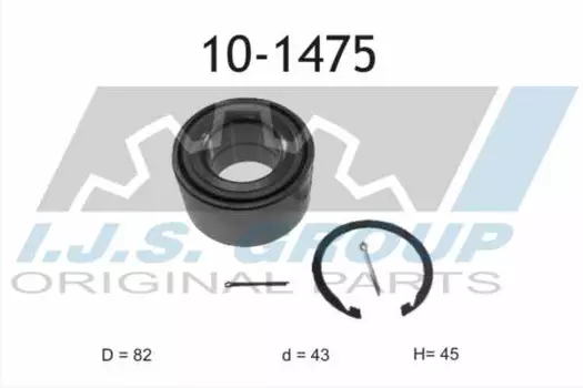 к-кт подшипника ступицы! передней\ Toyota Camry 2.2i/3.0i 91-96 10-1475 IJS