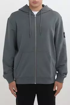 Толстовка хлопковая на молнии Calvin Klein Jeans