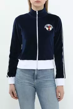 Толстовка хлопковая на молнии с логотипом Tommy Jeans