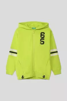 Толстовка хлопковая с контрастными деталями Benetton
