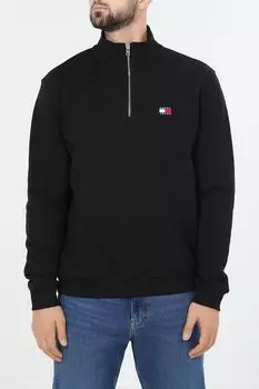 Толстовка хлопковая с воротником на молнии Tommy Jeans