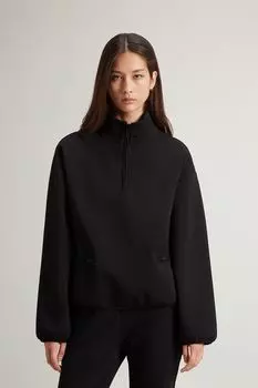 Толстовка хлопковая с воротником на молнии Woolrich