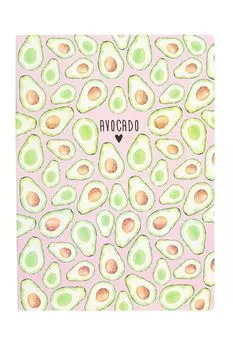 Тетрадь в розовую клетку А4 Love is avocado Kawaii Factory