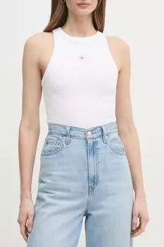 Топ хлопковый без рукавов Calvin Klein Jeans