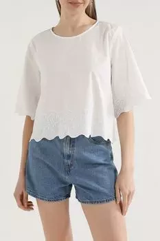 Топ хлопковый с шитьем Esprit Casual