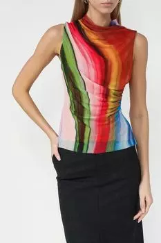 Топ из тюля с принтом Desigual