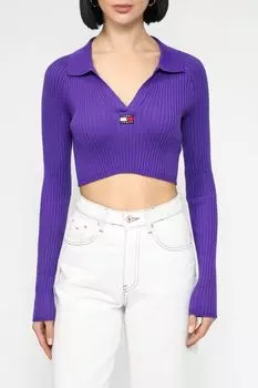 Топ с отложным воротником укороченный Tommy Jeans