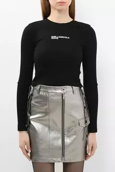 Топ трикотажный в рубчик Karl Lagerfeld Jeans