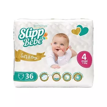 SLIPP BEBE Подгузники для детей TWIN № 4 36.0
