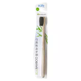 SMILE CARE Зубная щетка ECO BAMBOO с ручкой из соломы пшеницы средняя