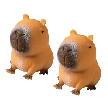 2 шт. игрушка-сжиматель Capybara с медленным отскоком, мягкая TPR, снятие стресса, тревожности, портативная для детей