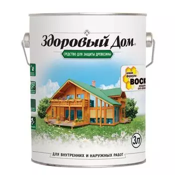 Пропитка для дерева Здоровый дом орех, 3л