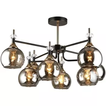 Потолочная люстра на штанге MD.4890-8-S COFFEE+FGD Imex