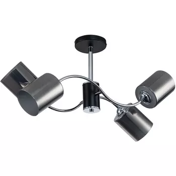 Потолочная люстра на штанге E27*60W Black/Chrome Escada Smog 661/4PL