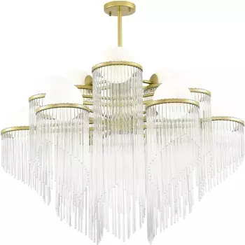 Потолочная люстра на штанге ST Luce Allegro SL1511.203.12 Золотистый/Белый E27 12*60W