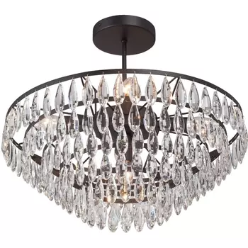 Потолочная люстра хрустальная на штанге Vitaluce V5352-1/5PL, 5xE14 макс. 40Вт