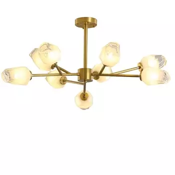 Потолочная люстра на штангеDelight Collection KM1245P KM1245P-9 brass DeLight Collection