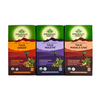 Набор чая с Тулси (3 х 25 пак), Tulsi Tea Set, произв. Organic India