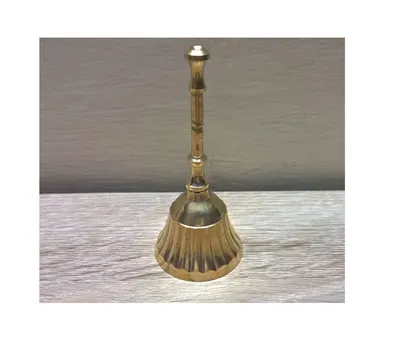 Колокол для Пуджи из Латуни (Гханти), Brass Puja Bell (Ghanti), произв. Kalyan Puja