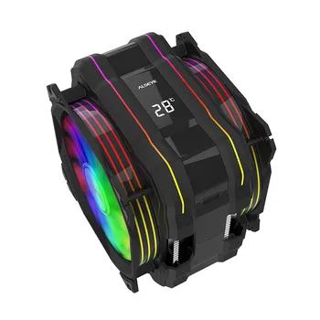 Кулер для процессора Alseye M120D PLUS II для Socket/115x/1200/1356/1366/1700/1851/2011/2011-3/2066/AM4, 120 мм, 1900rpm, 38.2 дБА, 200 Вт, 4-pin PWM, Al+Cu, ARGB (M120D PLUS II)
