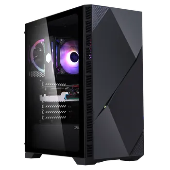 Корпус Zalman Z3 ICEBERG, EATX, Midi-Tower, 2xUSB 3.0, RGB подсветка, черный, без БП