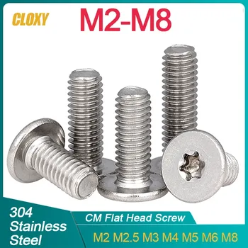 CLOXY Сверхтонкие шестилопастные винты Torx из нержавеющей стали 304 M2-M8