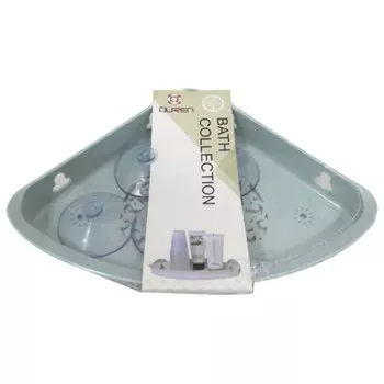 Полка угловая 25, 5*18, 5*3 см Absolut Home присоски голубая 1560