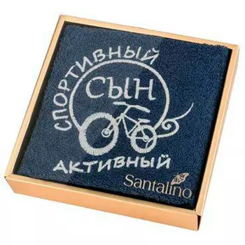 Полотенце 40*70 арти-м спортивный сын х/б 100% синее 850-116 850-116