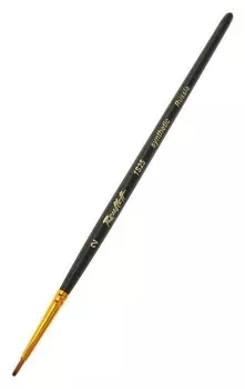 Кисть художественная Roubloff 1s25, синтетика, имитация колонка, плоская, № 2, короткая ручка