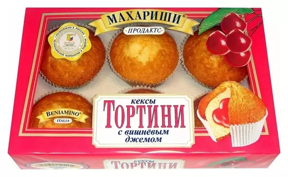 Кекс махариши с вишневым джемом 200г