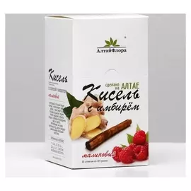 Кисель малиновый с корицей и имбирем (Блок) 20 г