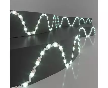 Светодиодная гибкая лента Лента светодиодная гибкая 12V 6W 60Led 2835 IP20 холодный белый, 5м