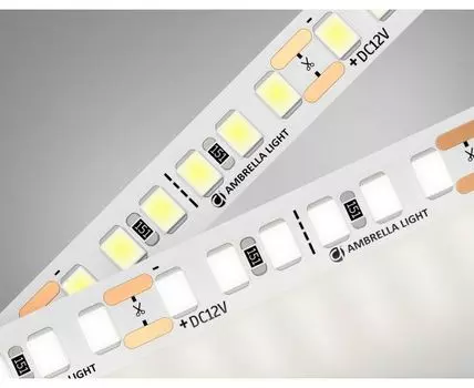 Светодиодная лента 2835 180Led, 14.4W m,12V IP20 4500K 5m,кратность резки 33mm Ambrella Light GS