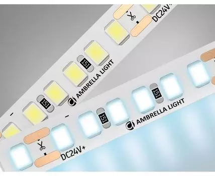 Светодиодная лента 2835 180Led, 14.4W m, 24V IP20 6500K 5m Ambrella Light GS