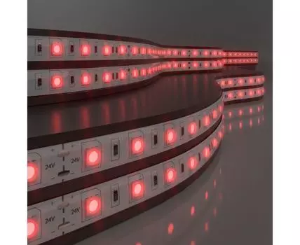 Светодиодная лента Лента светодиодная 24V 14,4W 60Led 5050 IP65 красный, 5м