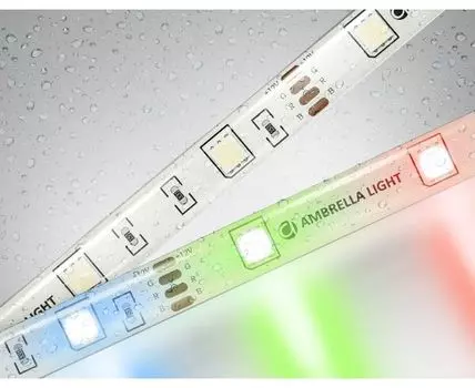 Светодиодная лента RGB 5050 30Led, 7.2W m, 12V IP65 RGB 5m Ambrella Light GS