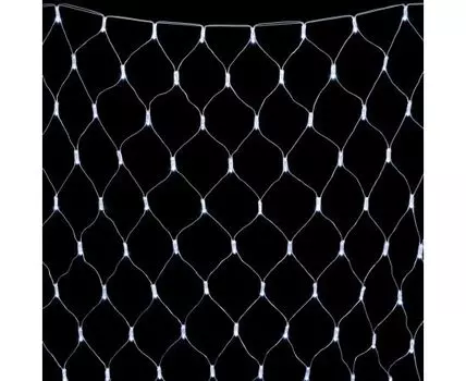 Светодиодная Сеть с Колпачком 2 x 2 м Белая 220В, 256 LED, Провод Прозрачный ПВХ, IP65