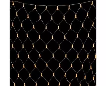 Светодиодная Сеть с Колпачком 2 x 3 м Тепло-Белая 220В, 384 LED, Провод Прозрачный ПВХ, IP65 LTC NTL384CAP-10-2WW