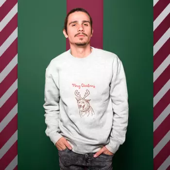 Свитшот унисекс 'Christmas dog' (разные размеры) / 2XL
