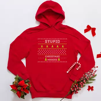 Толстовка унисекс 'Stupid christmas hoodie' (разные размеры) / S