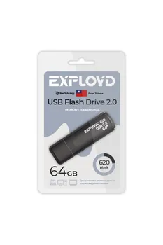 Флешка 64Gb USB 2.0 EXPLOYD 620, черный (EX-64GB-620-Black)