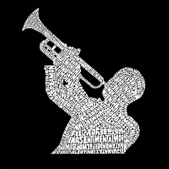 ALL TIME JAZZ SONGS — мужская футболка премиум-класса с текстом Word Art LA Pop Art