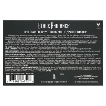 Палетка для контуринга Black Radiance True Complexion 8326 от темного до глубокого